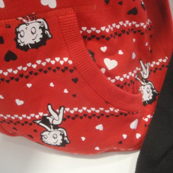Betty Boop Full Zip Jacket with 2 front pockets thermal sleeves Junior S… - Picture 6 of 14